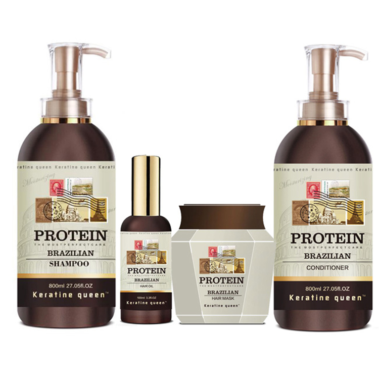 Keratine queen Stamp Protein Brazilian Hair Care Set - Image 3