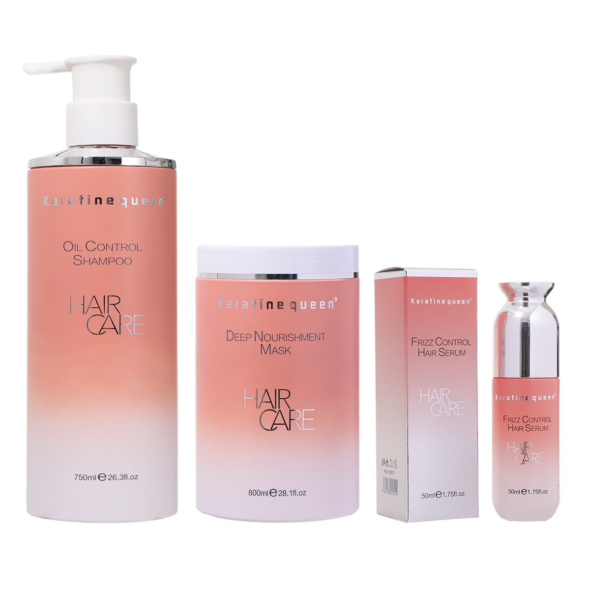 Keratine queen Pink Smooth Oil Control Hair Care Set