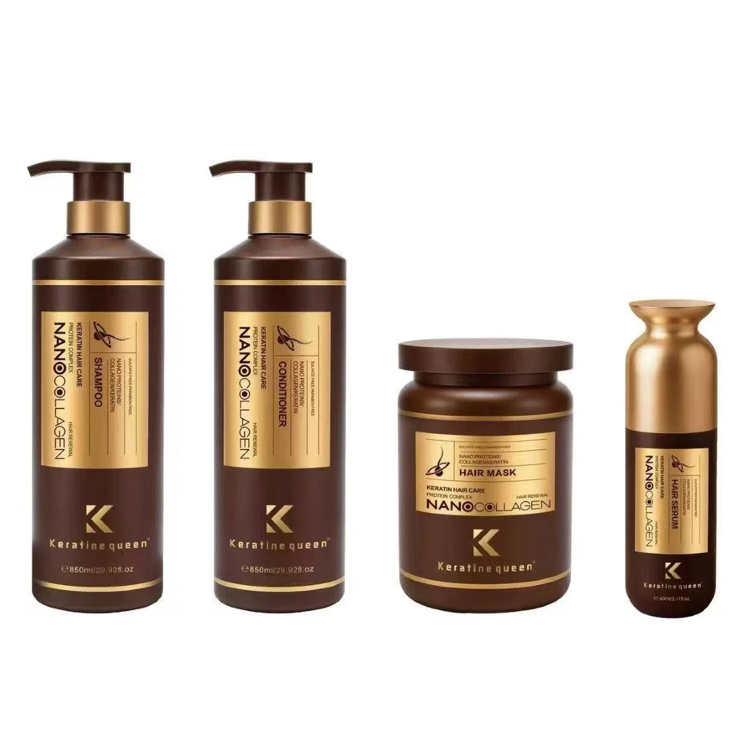 Keratine queen Nano Proteins Collagen Keratin Treatment Hair Care Set