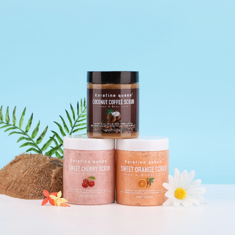 Keratine queen 300g Orange/Cherry/Coffee Body Scrub
