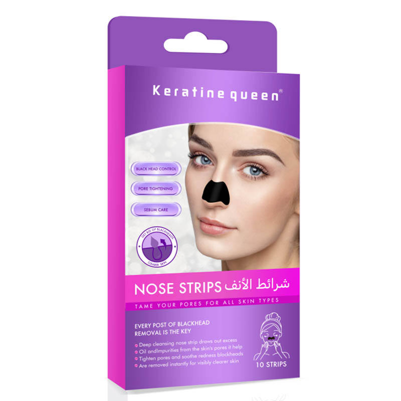 Keratine queen Deep Cleansing Pore Oil Control Blackhead Remover Nose Strips - Image 4