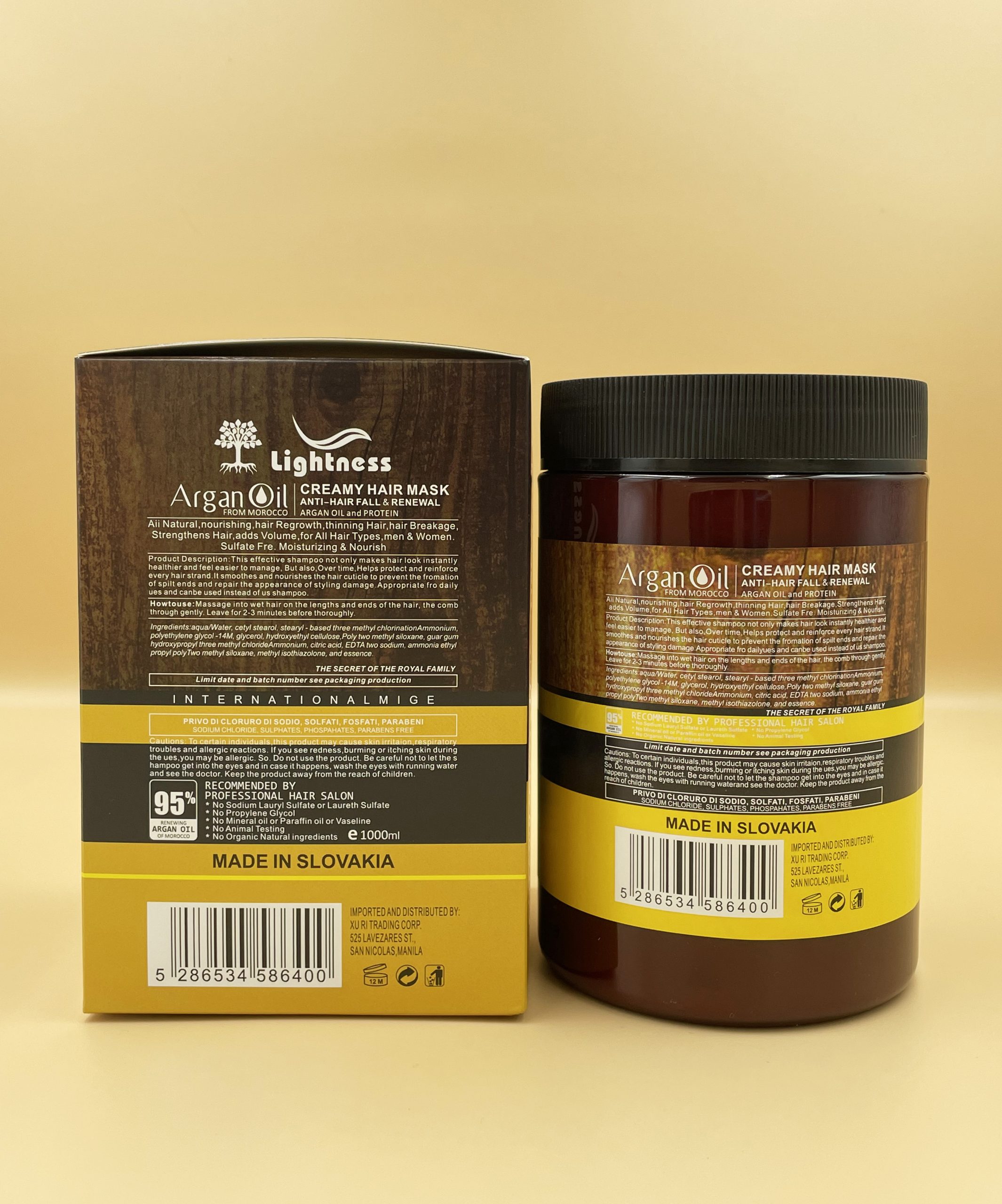 Lightness Argan Oil Protein Keratin Treatment Hair Care Set - Image 4