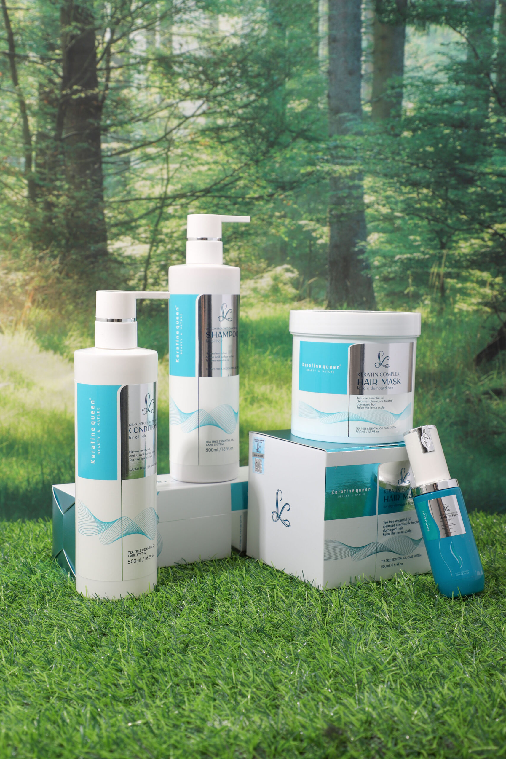 Keratine queen Oil Control Anti-Dandruff Tea Tree Oil Hair Care Set