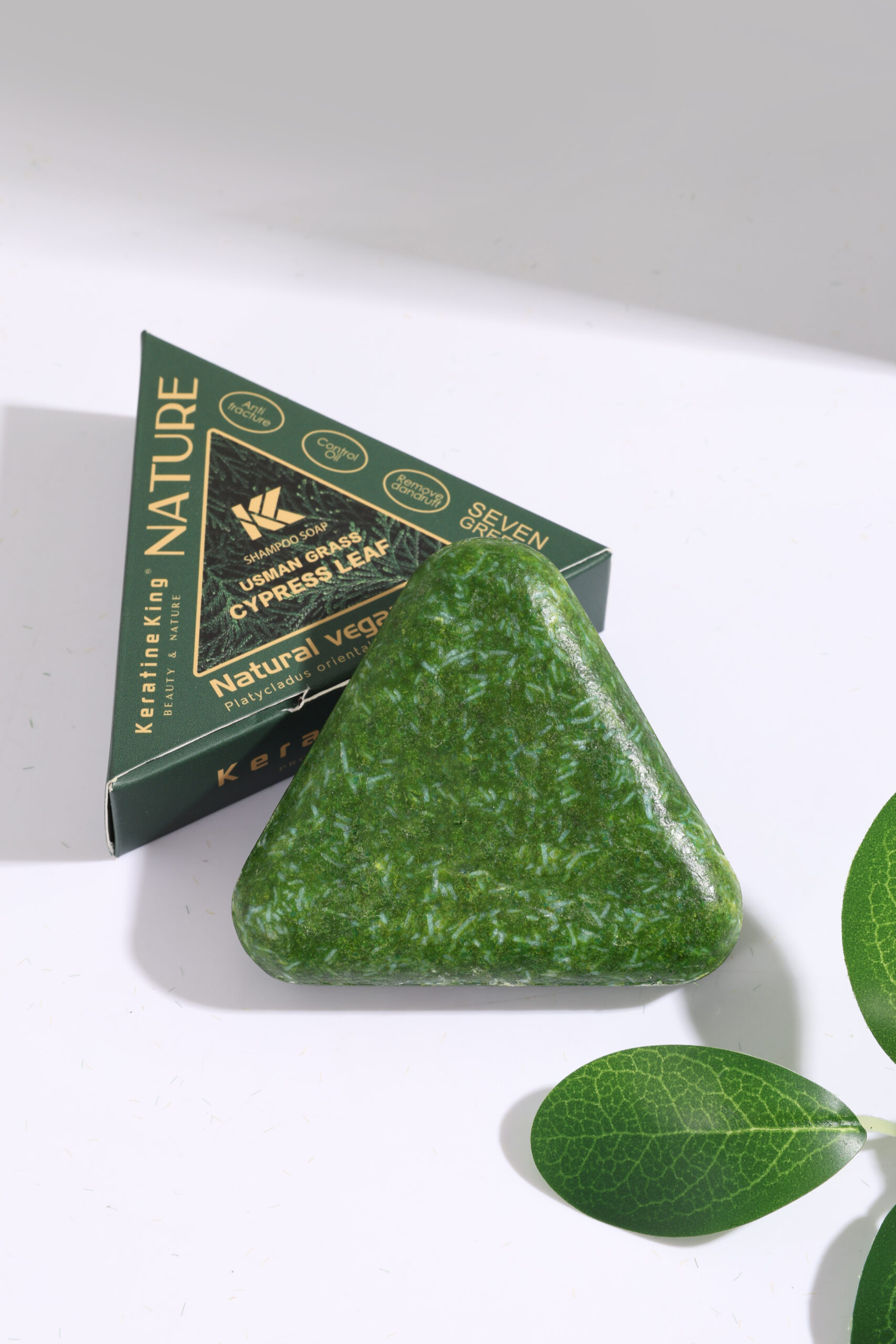 Keratine King Usman Grass Cypress Leaf Shampoo Triangle Soap - Image 3