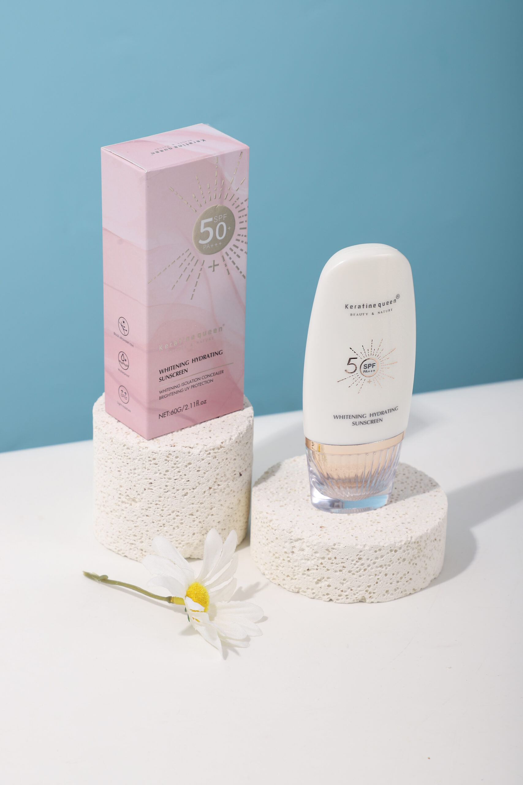 Keratine queen Whitening Hydrating Sunscreen 60g - Image 2