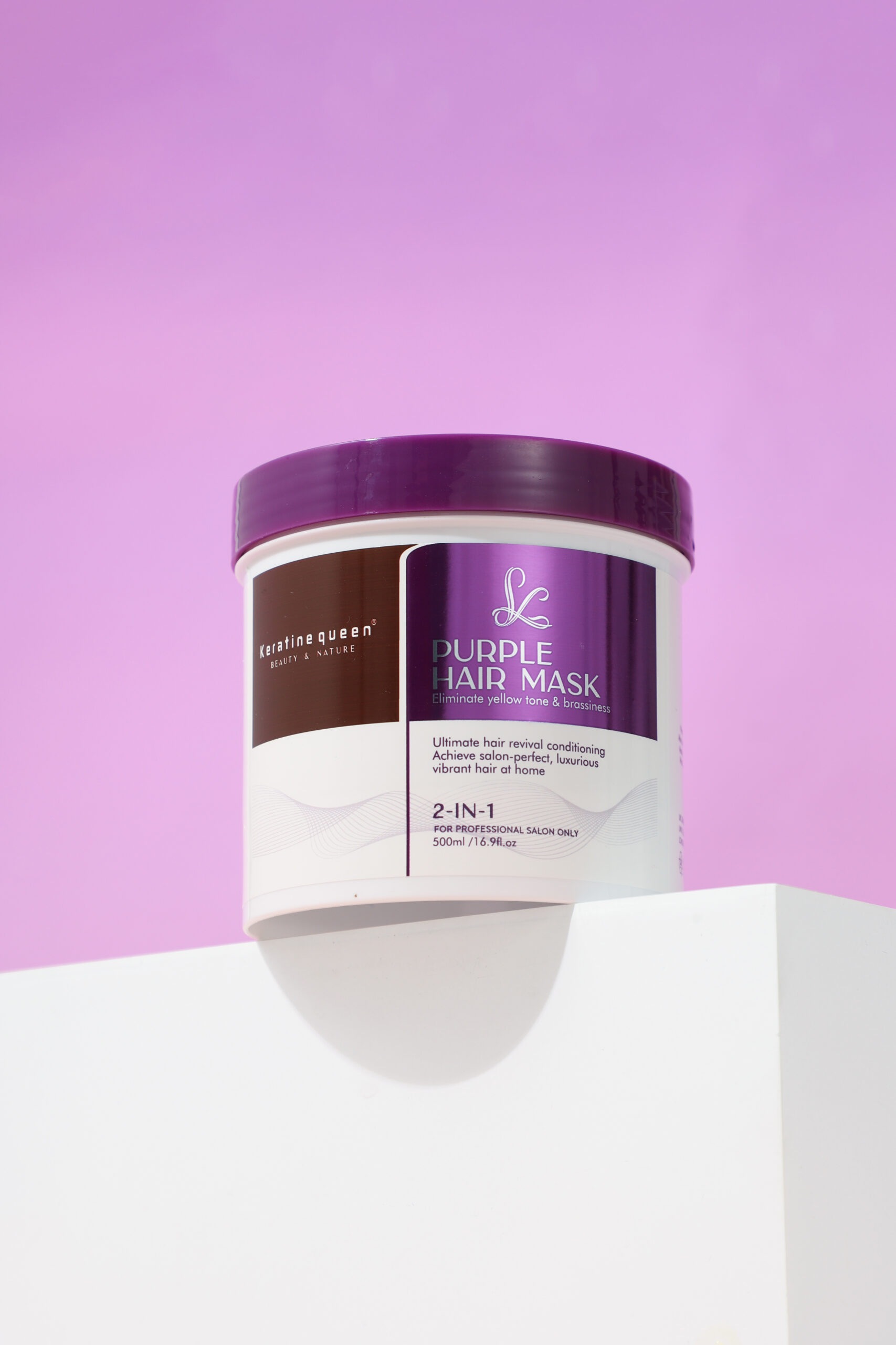 Keratine queen Purple Yellow-Toning Super Silver Hair Mask - Image 5
