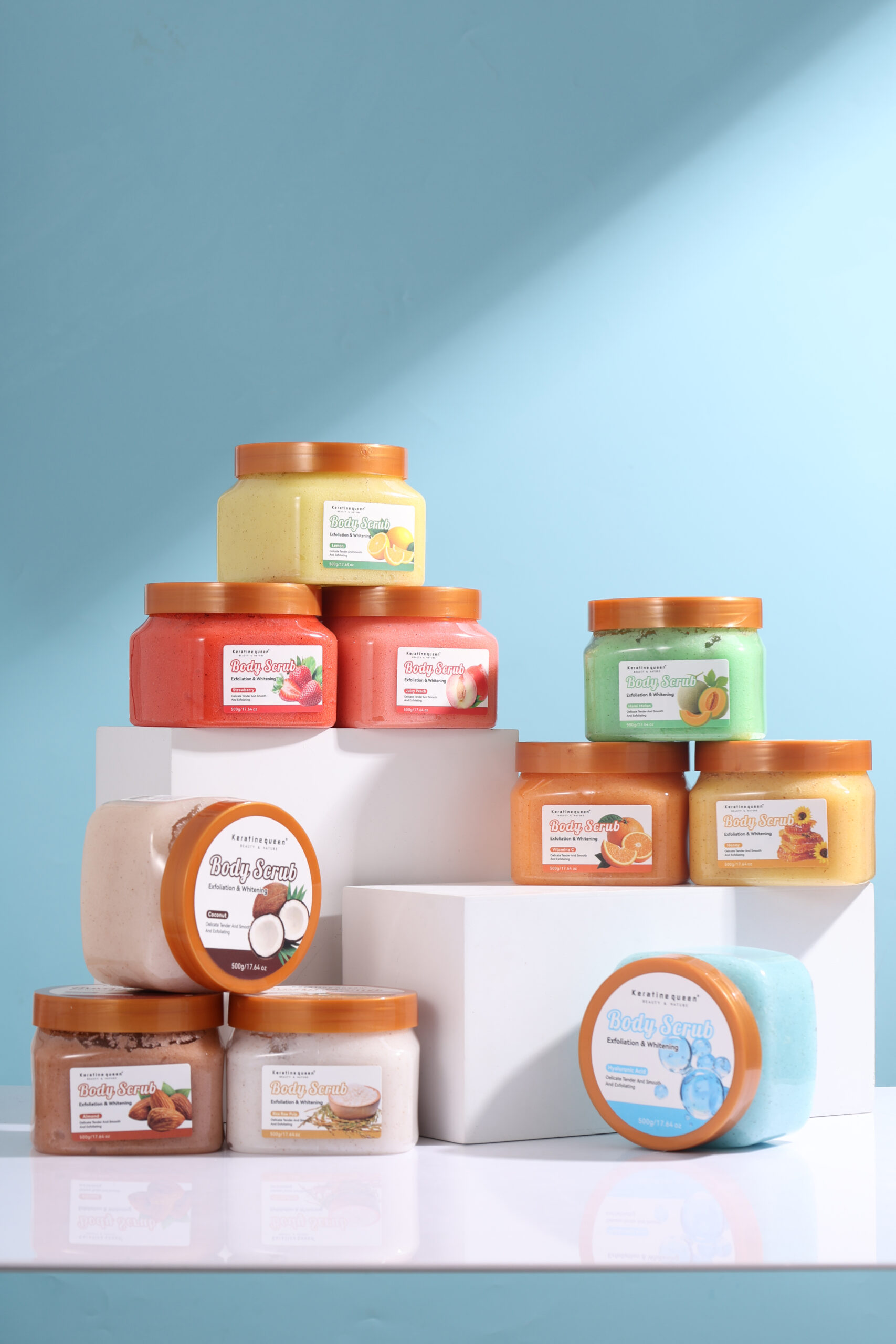 Keratine queen 500g Multi-scented Exfoliation & Whitening Body Scrub - Image 3