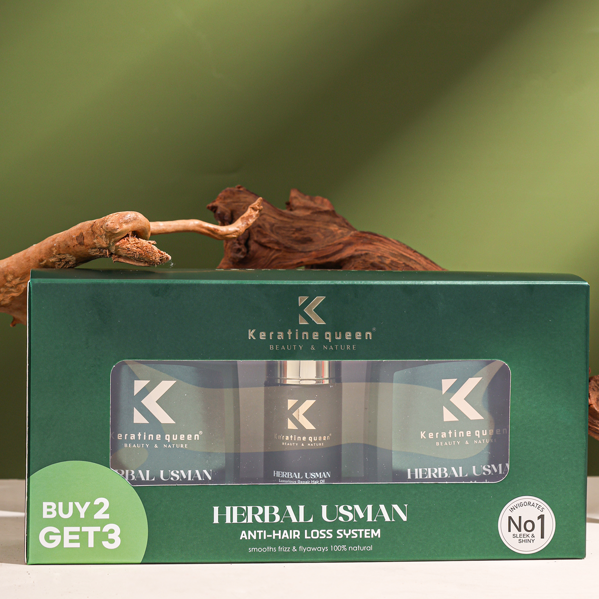 Herbal Usman Anti-Hair Loss Hair Care Set - Image 4