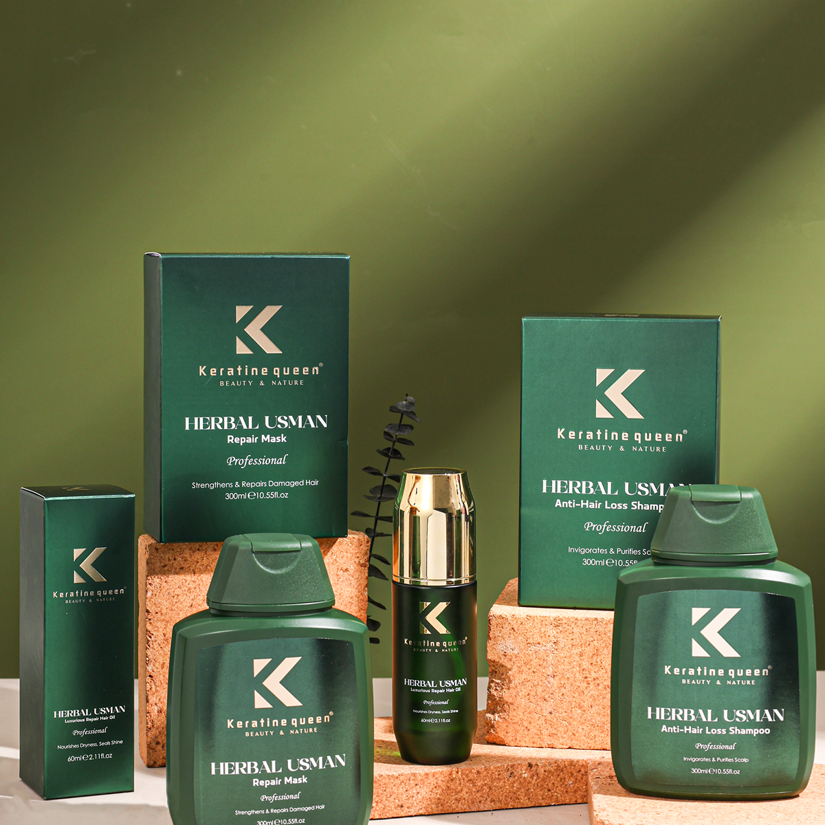 Herbal Usman Anti-Hair Loss Hair Care Set - Image 5