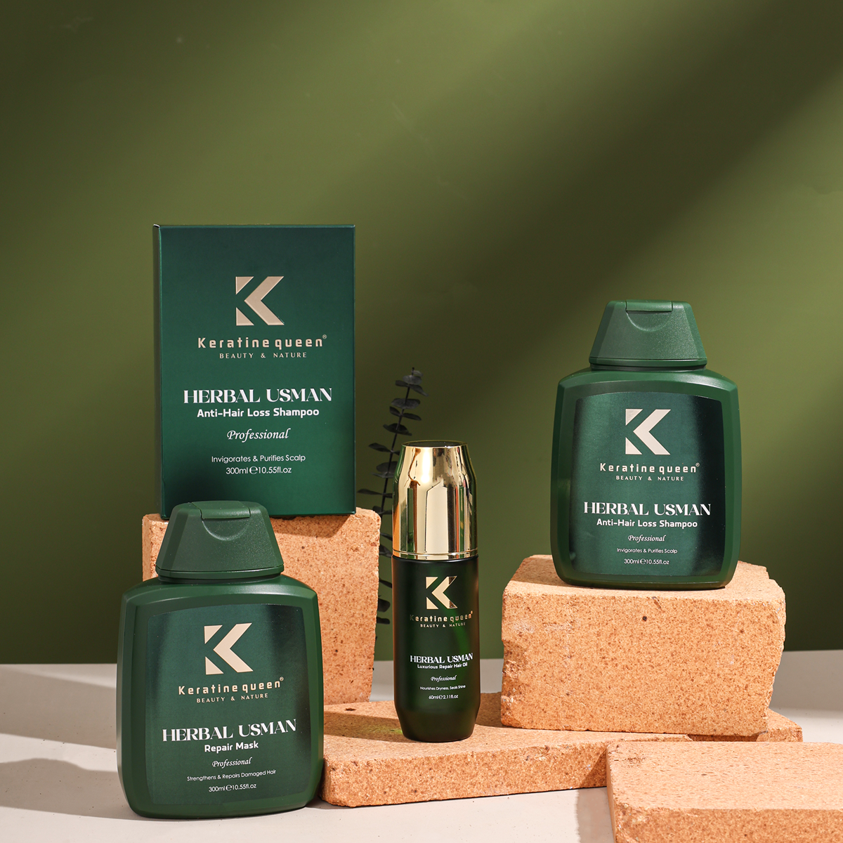 Herbal Usman Anti-Hair Loss Hair Care Set - Image 6